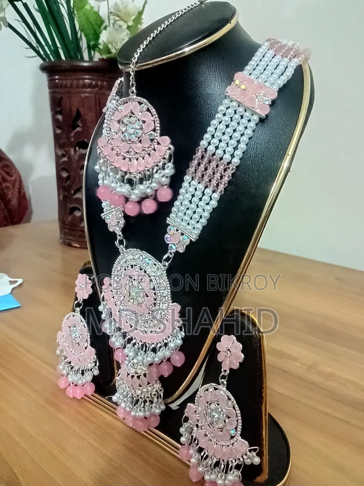 ✨ Elegant Pink & Pearl Jewelry Set ✨