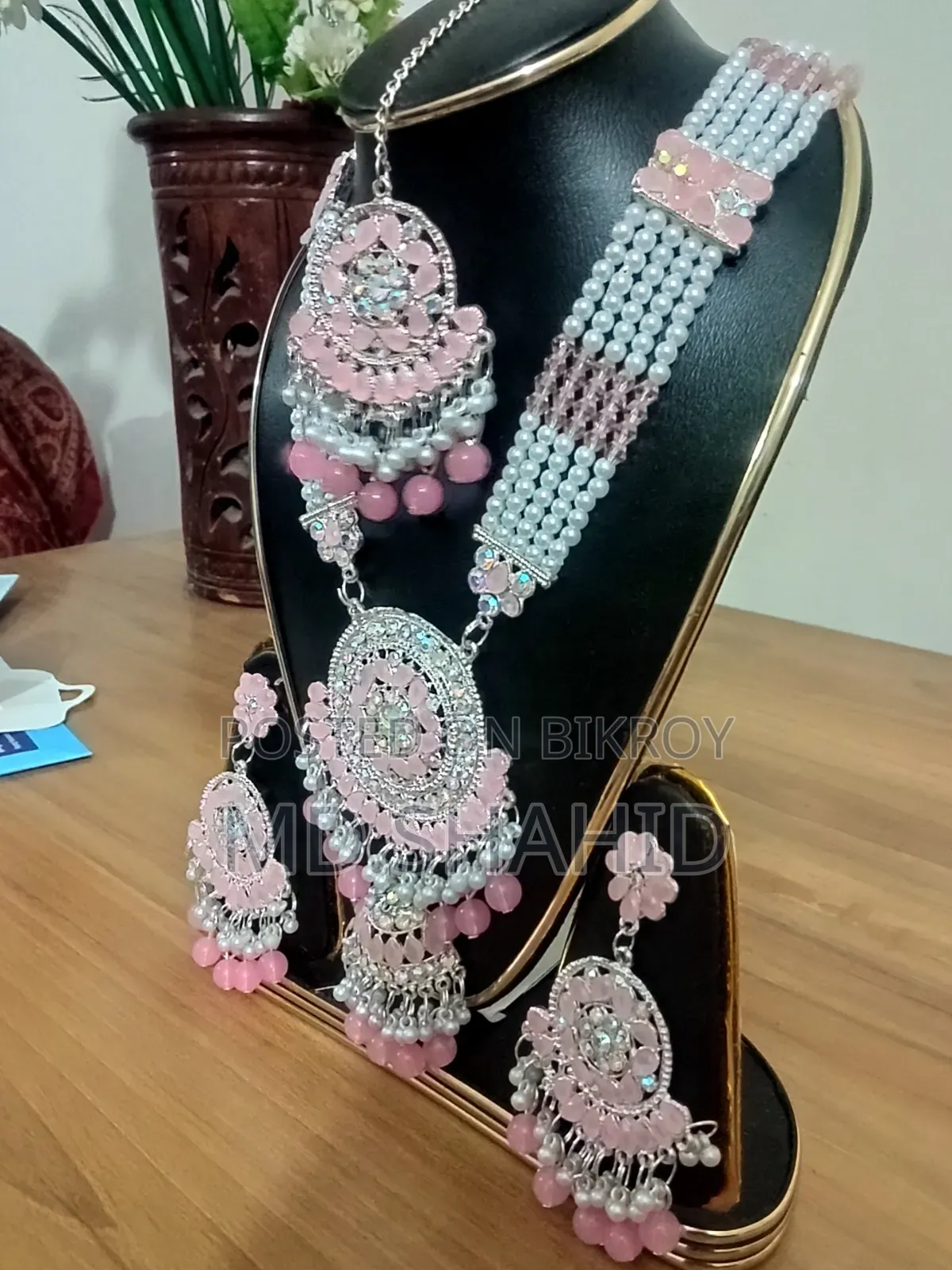 ✨ Elegant Pink & Pearl Jewelry Set ✨