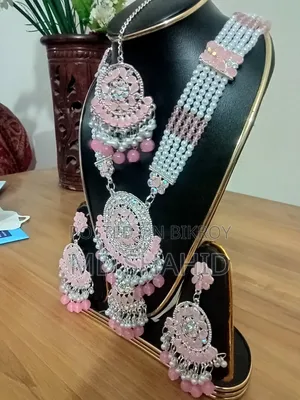 ✨ Elegant Pink & Pearl Jewelry Set ✨