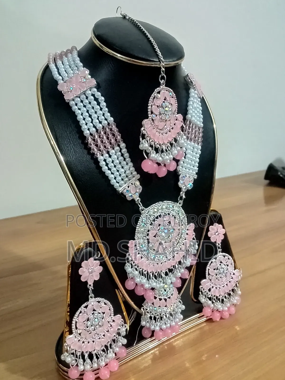 ✨ Elegant Pink & Pearl Jewelry Set ✨