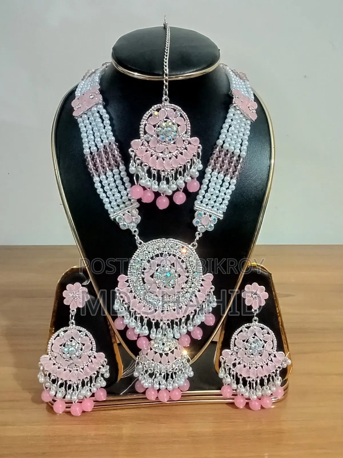 ✨ Elegant Pink & Pearl Jewelry Set ✨