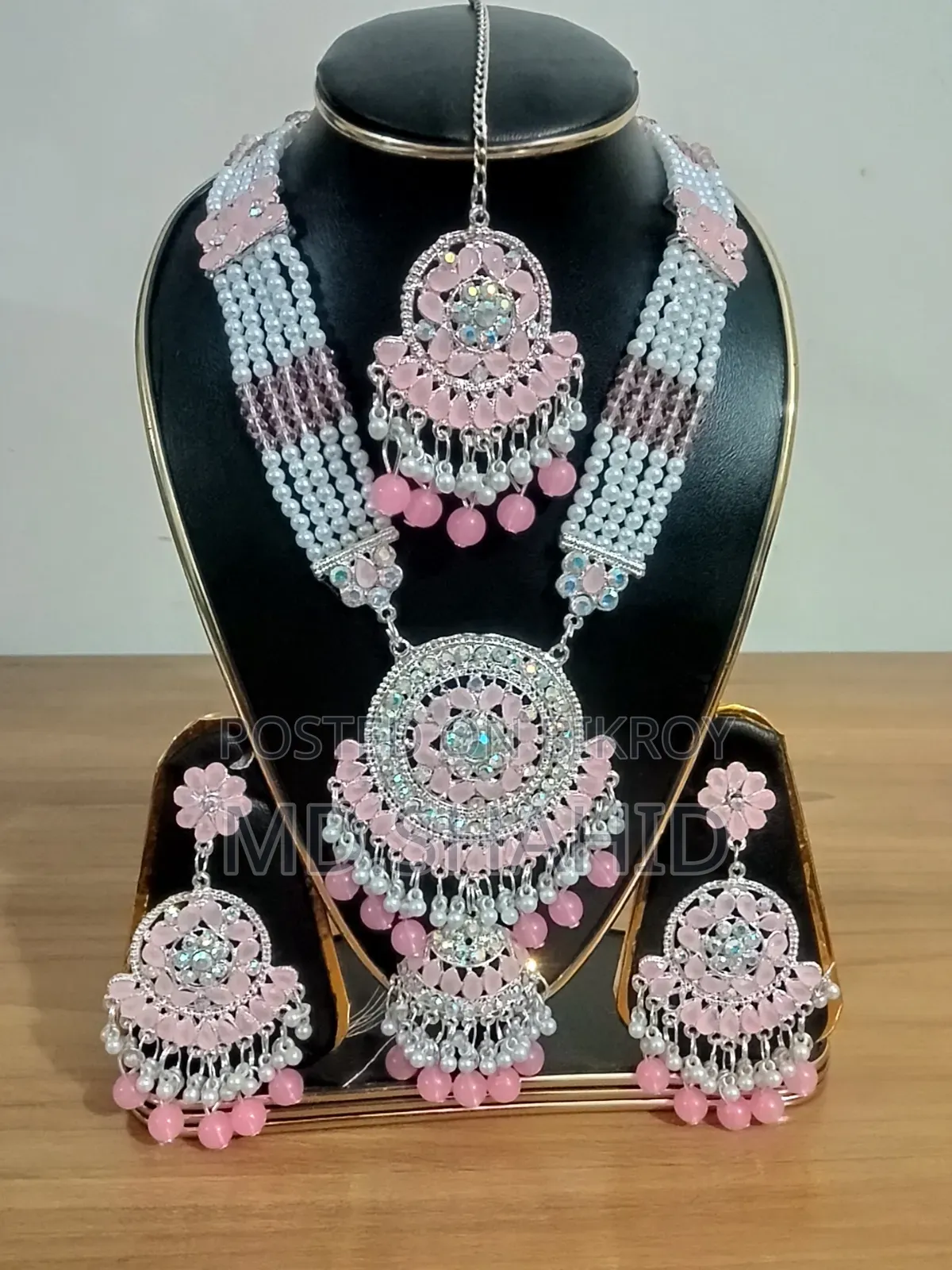 ✨ Elegant Pink & Pearl Jewelry Set ✨