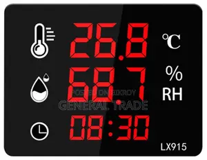 LX915 Industrial Wall Mount LED Display Hygrometer