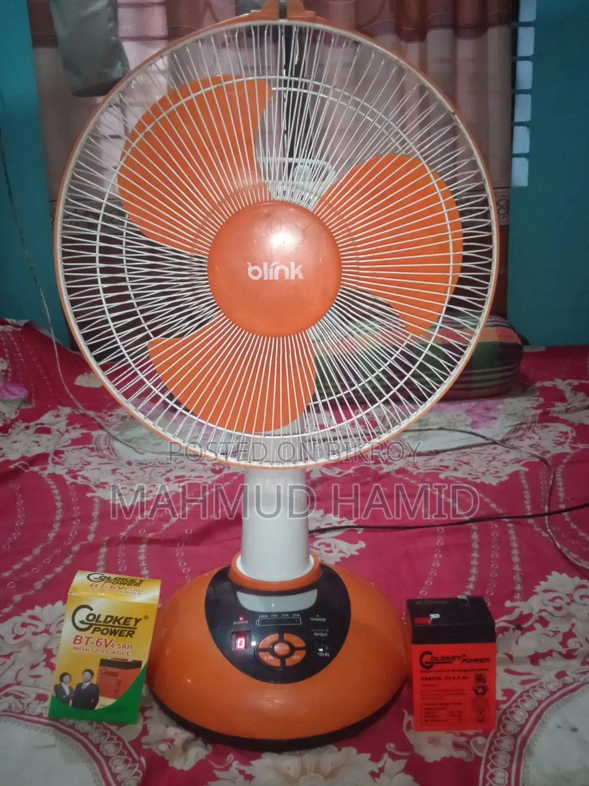 নতুন ব্যাটারির Blink ৫ ঘন্টা বেকাপ ফ্রেশ চার্জফ্যান বিক্রি হবে