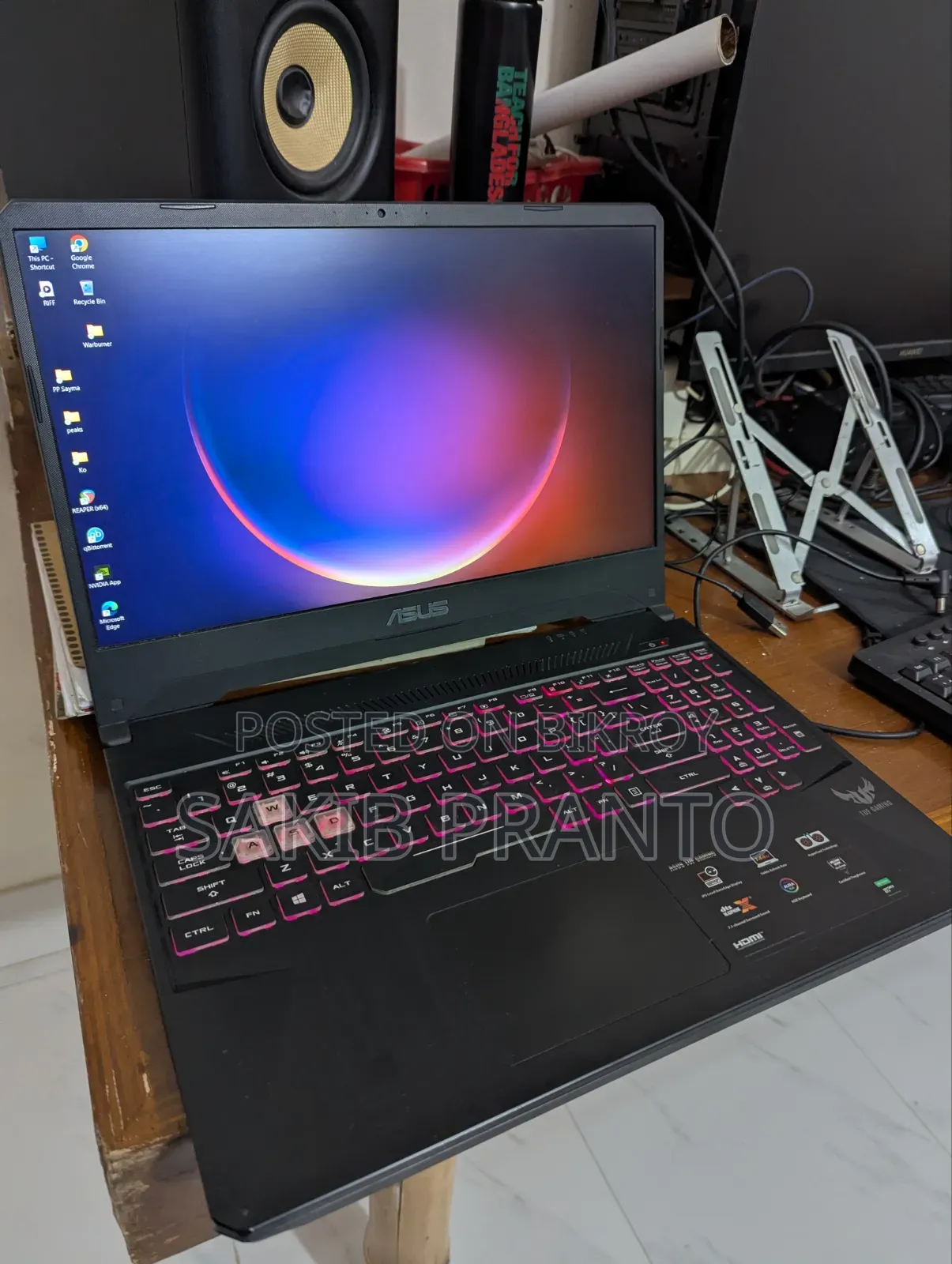 Laptop ASUS Tuf Gaming Fx504 16gb Amd Ryzen 7 Hdd+ssd 1t