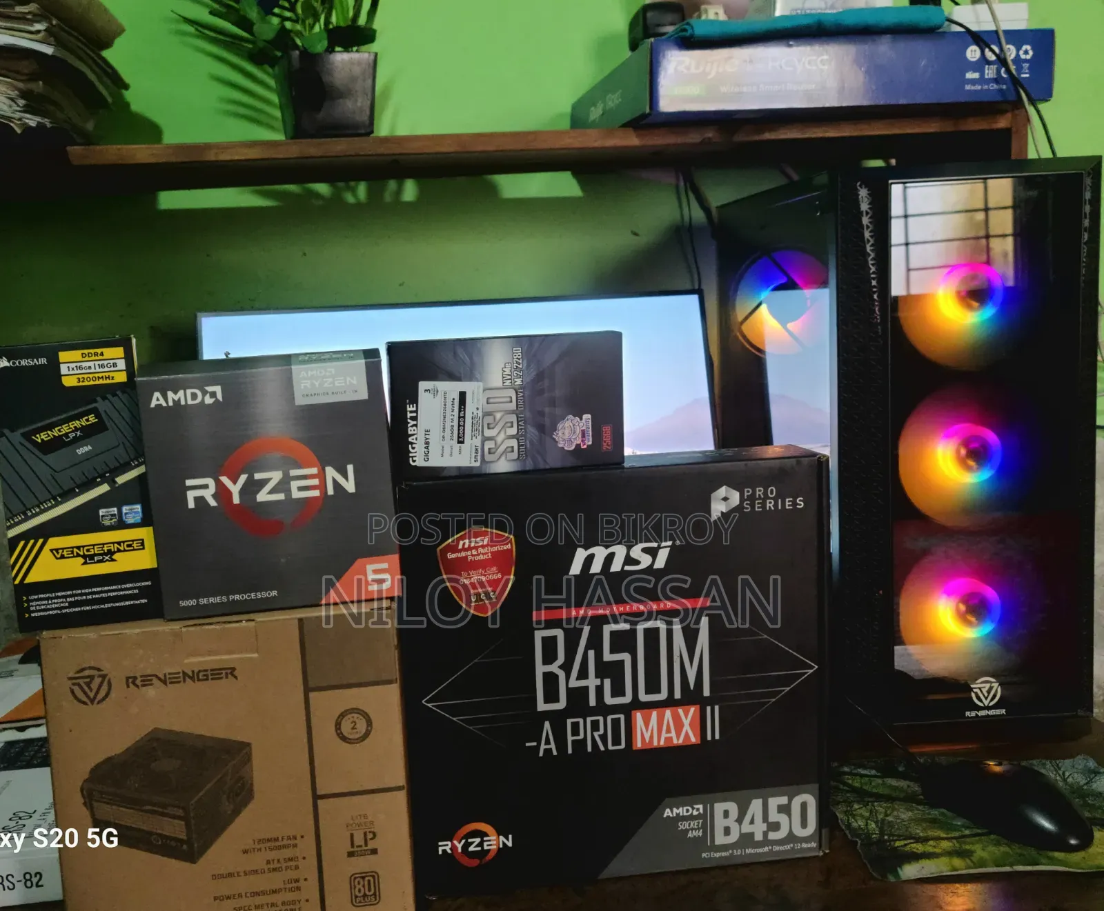 Desktop Computer 16GB AMD Ryzen 5 SSD 256GB
