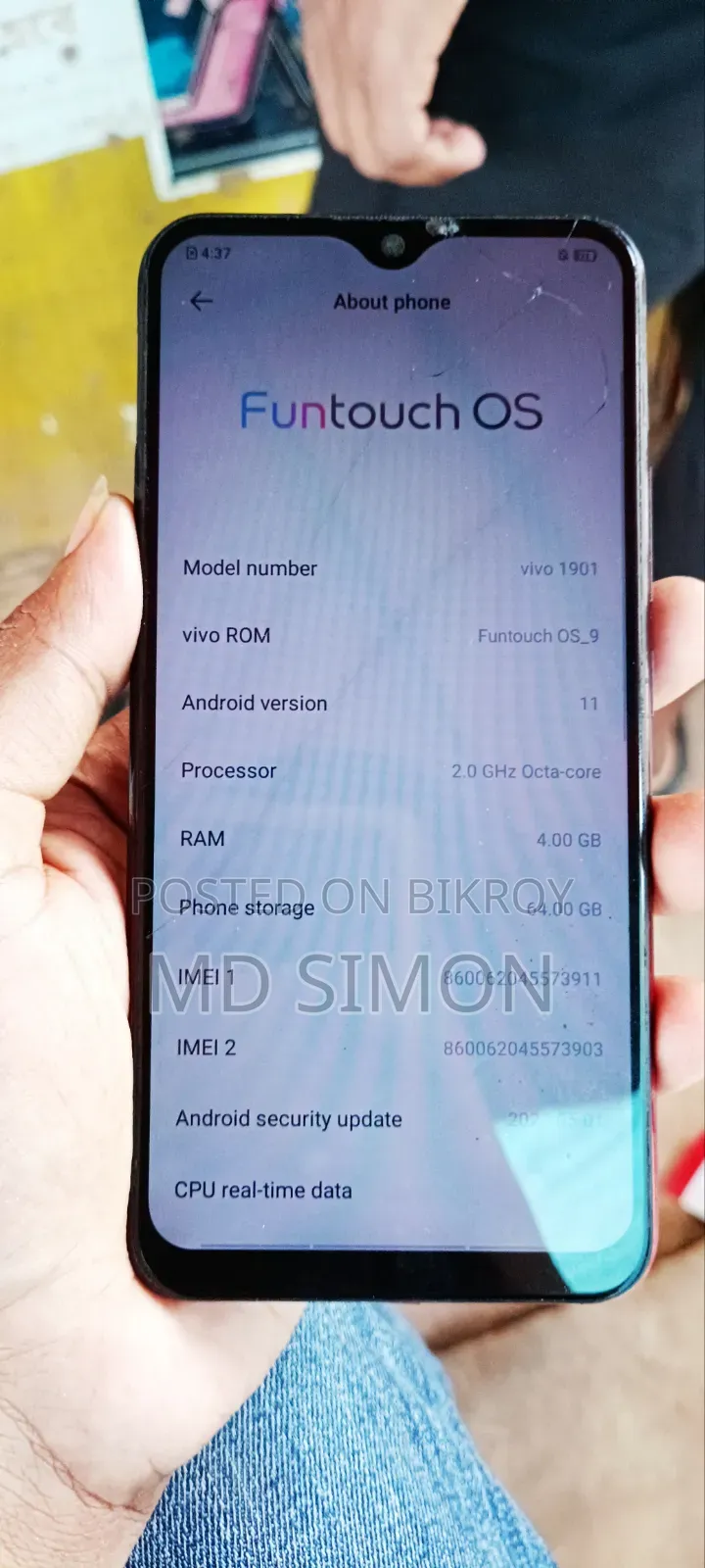 Vivo Y15 64 GB Black