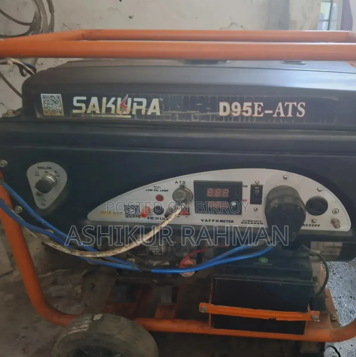 Sakura 9.5K 2 Years Used Generator