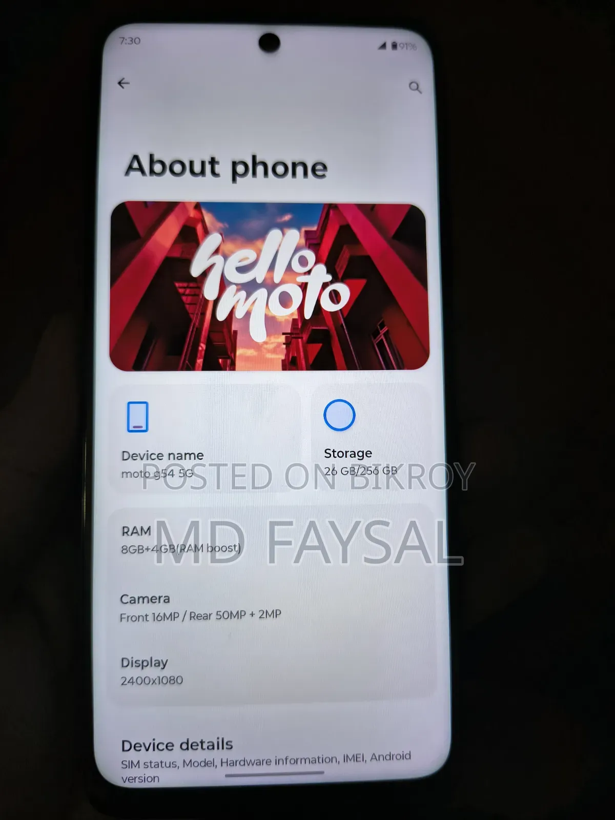 Motorola Moto G54 5G 256 GB Blue