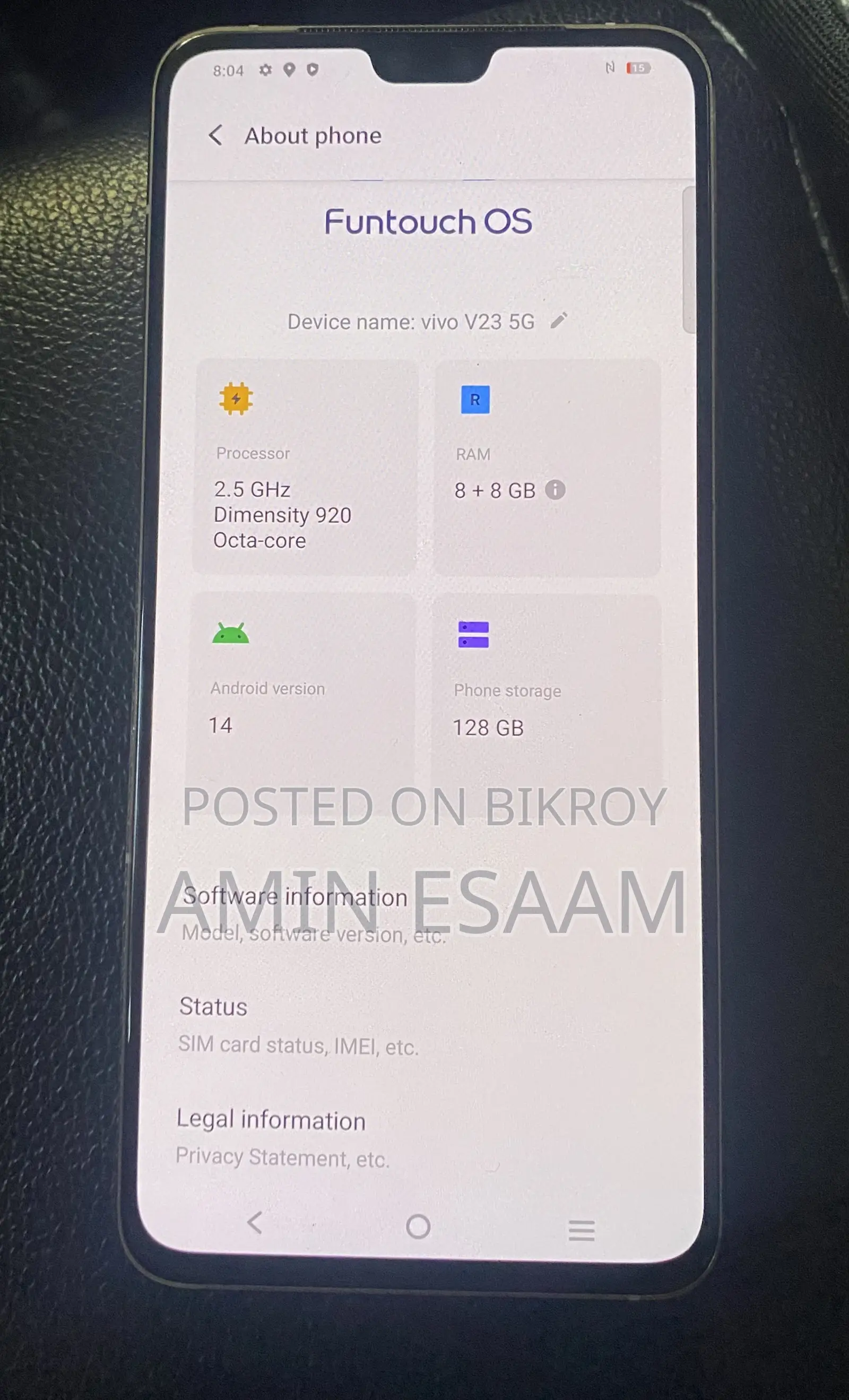 Vivo V23 5G 128 GB Pink