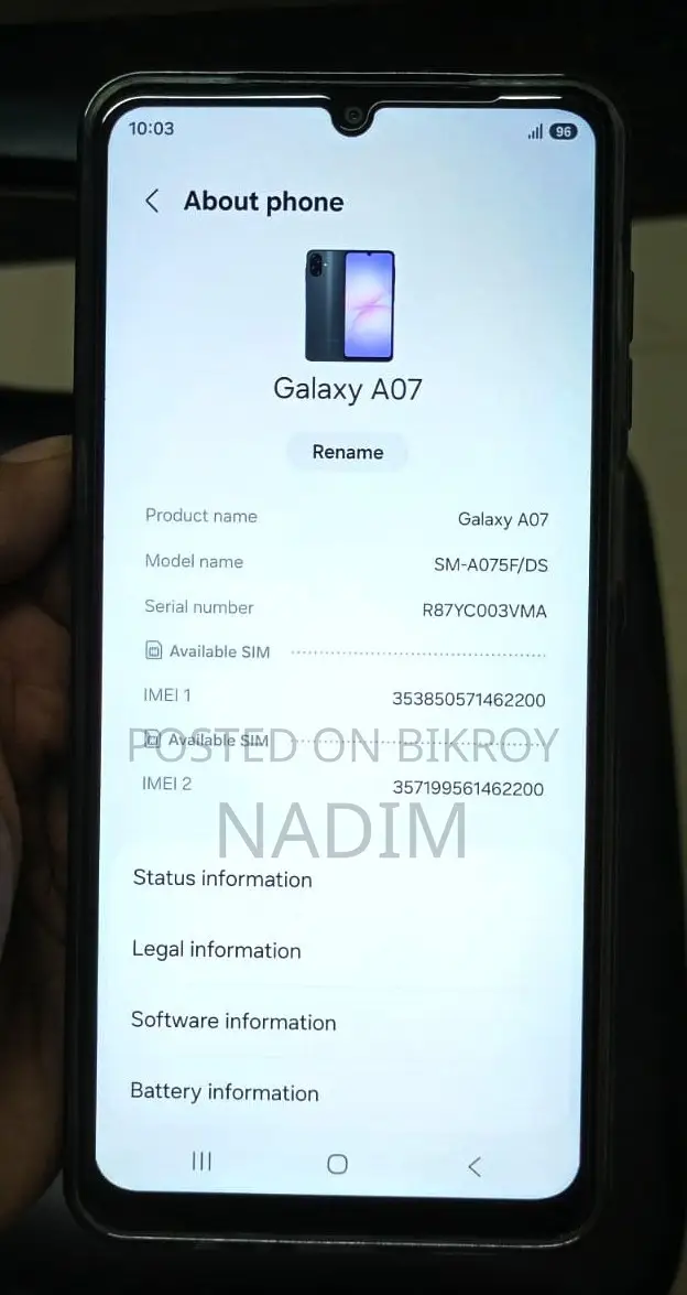 Samsung Galaxy A07 128 GB Black