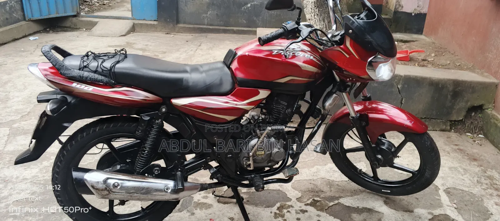 Bajaj Discover 100 2014 Red