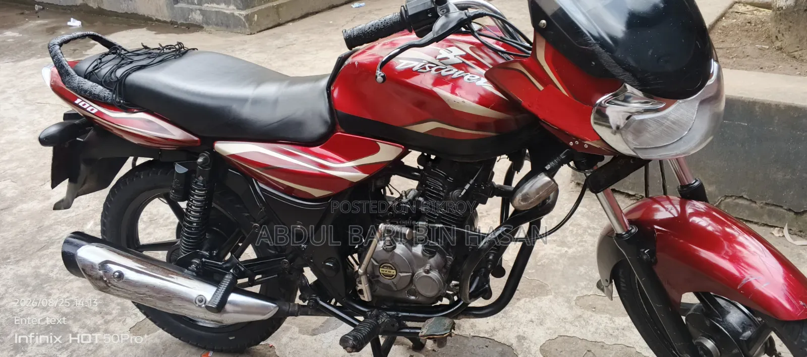 Bajaj Discover 100 2014 Red