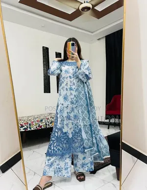 Cotton Embroidery Three Piece