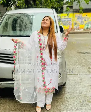 Cotton Embroidery Three Piece