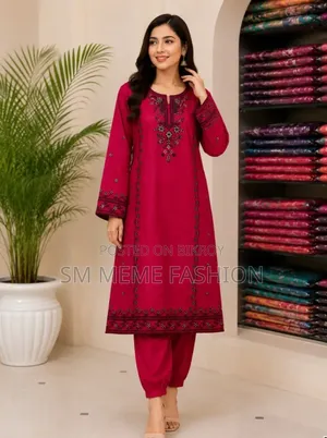 Linen Embroidery Two Piece