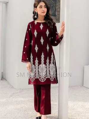 Cotton Embroidery Two Piece