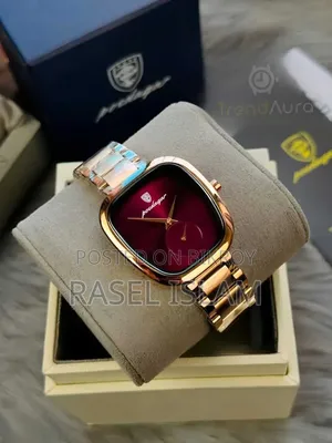 Poedagar Square Men's Watch with 4 Color Box