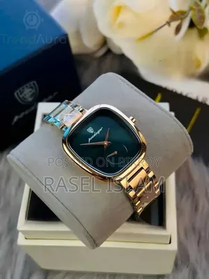Poedagar Square Men's Watch with 4 Color Box