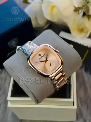 Poedagar Square Men's Watch with 4 Color Box