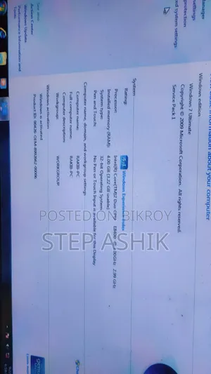 Desktop Computer Asus 4GB Intel Core i3 SSD 32GB