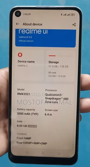 Realme 9 128 GB Gold