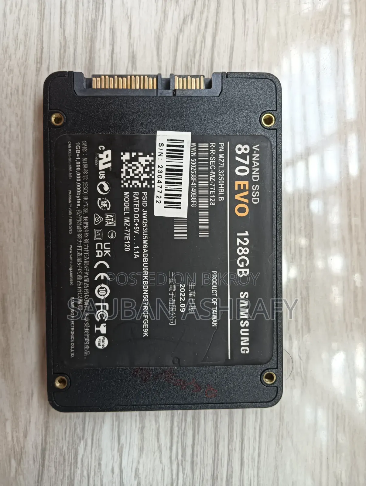 Samsung 870 Evo 128gb 2.5" Sata Iii Internal SSD