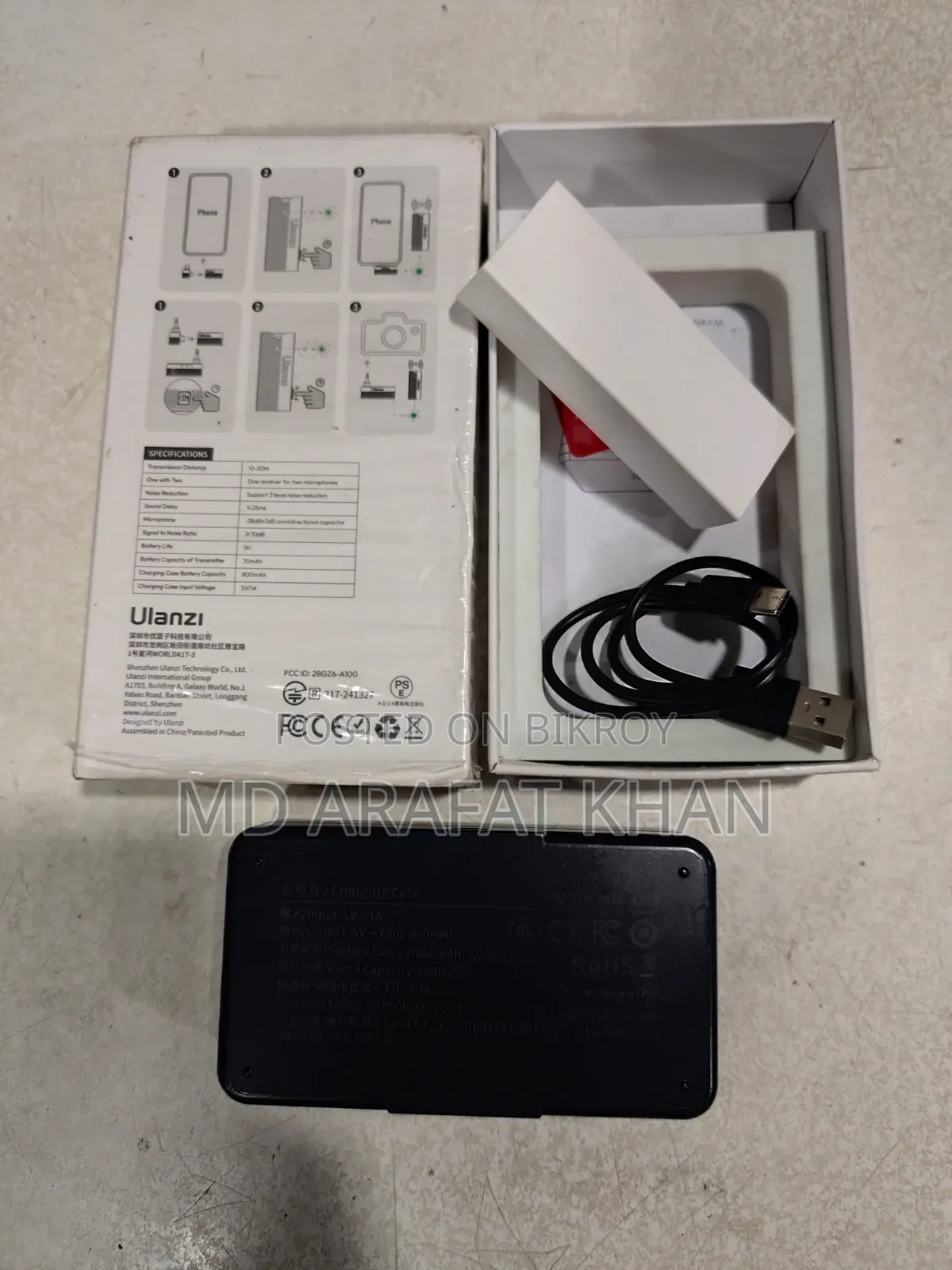 Ulanzi A100 Wireless Microphone Fully Fresh With Box.