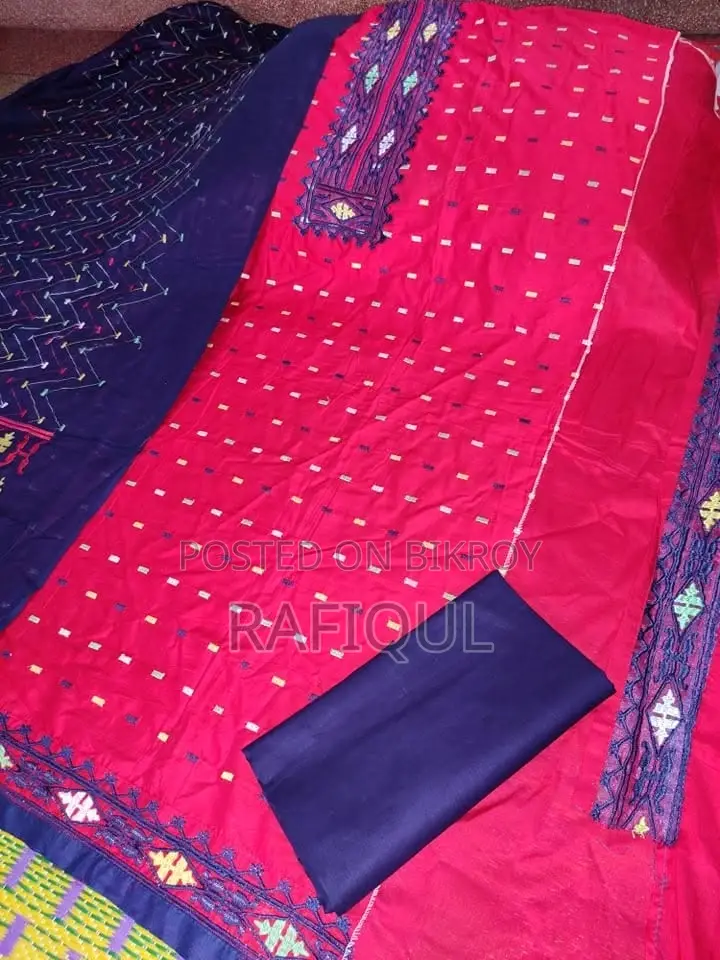 জামদানি ৩ পিস | AC Cotton | এমব্রয়ডারি কাজ