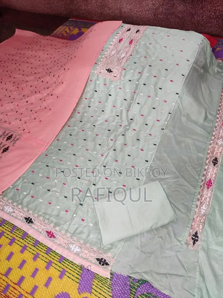 জামদানি ৩ পিস | AC Cotton | এমব্রয়ডারি কাজ