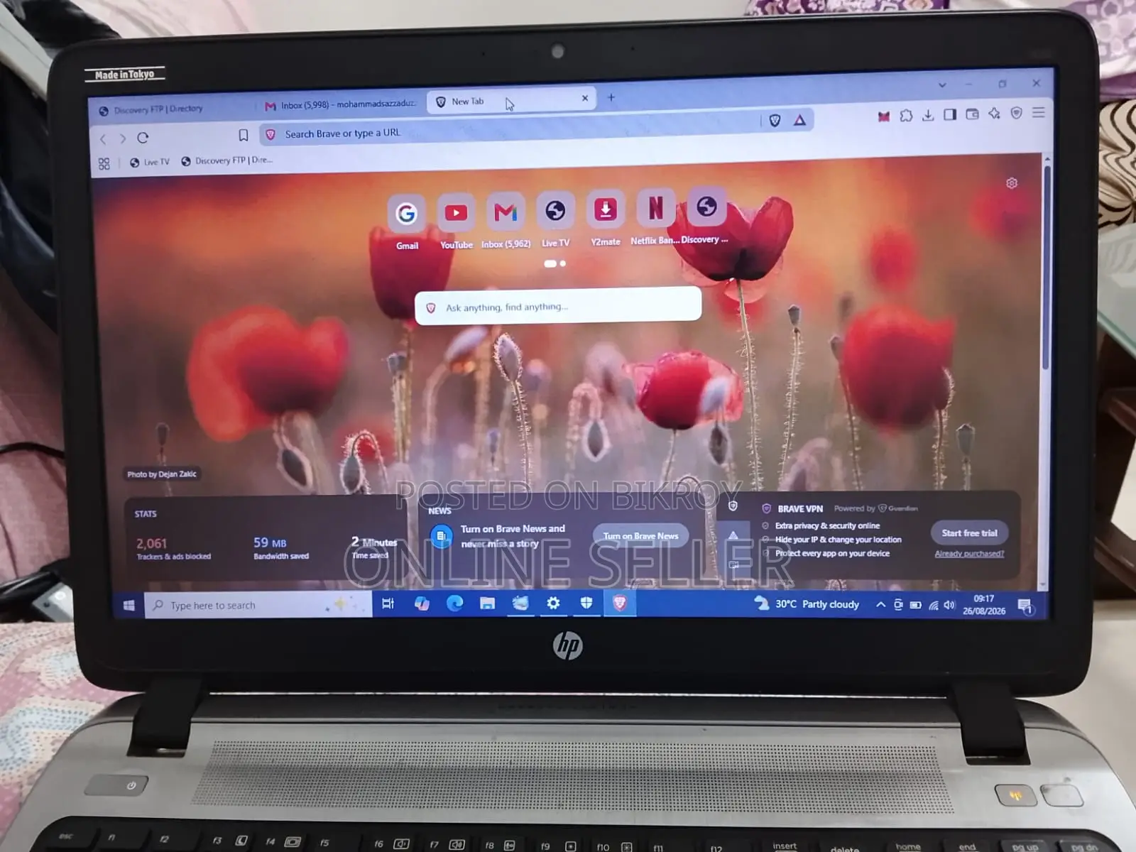 Laptop HP 16GB Intel Core i5 HDD+SSD 512GB