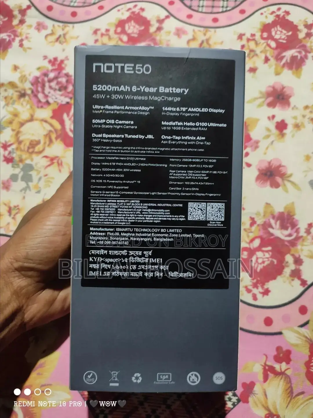 Infinix Note 50 4G 256 GB Black