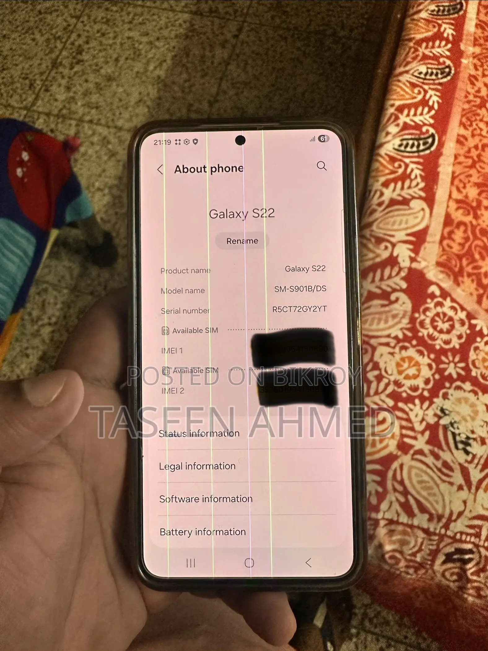 Samsung Galaxy S22 5G 128 GB Pink