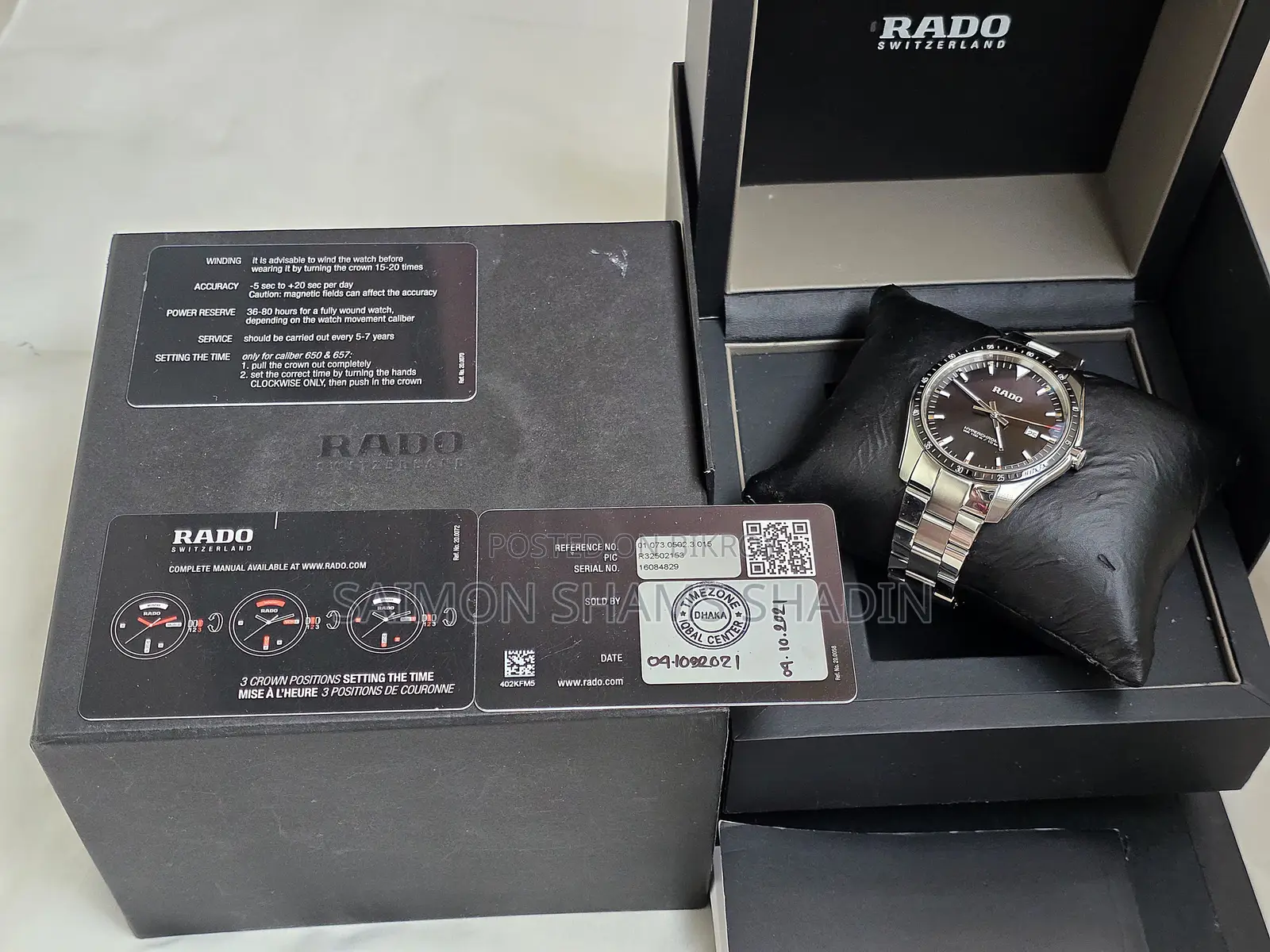 Rado Hyperchrome Quartz Black Dial Men's Watch R32502153