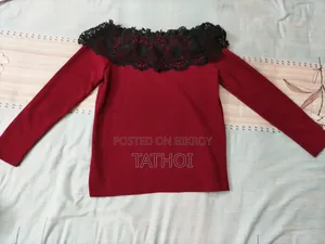 ✨ Gorgeous Maroon Off-Shoulder Lace Top for Sale! ✨