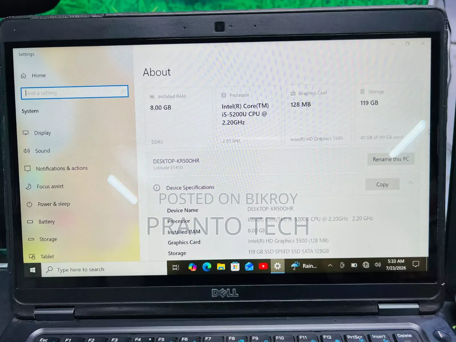 Laptop Dell Latitude E5440 8GB Intel Core i5 SSD 128GB