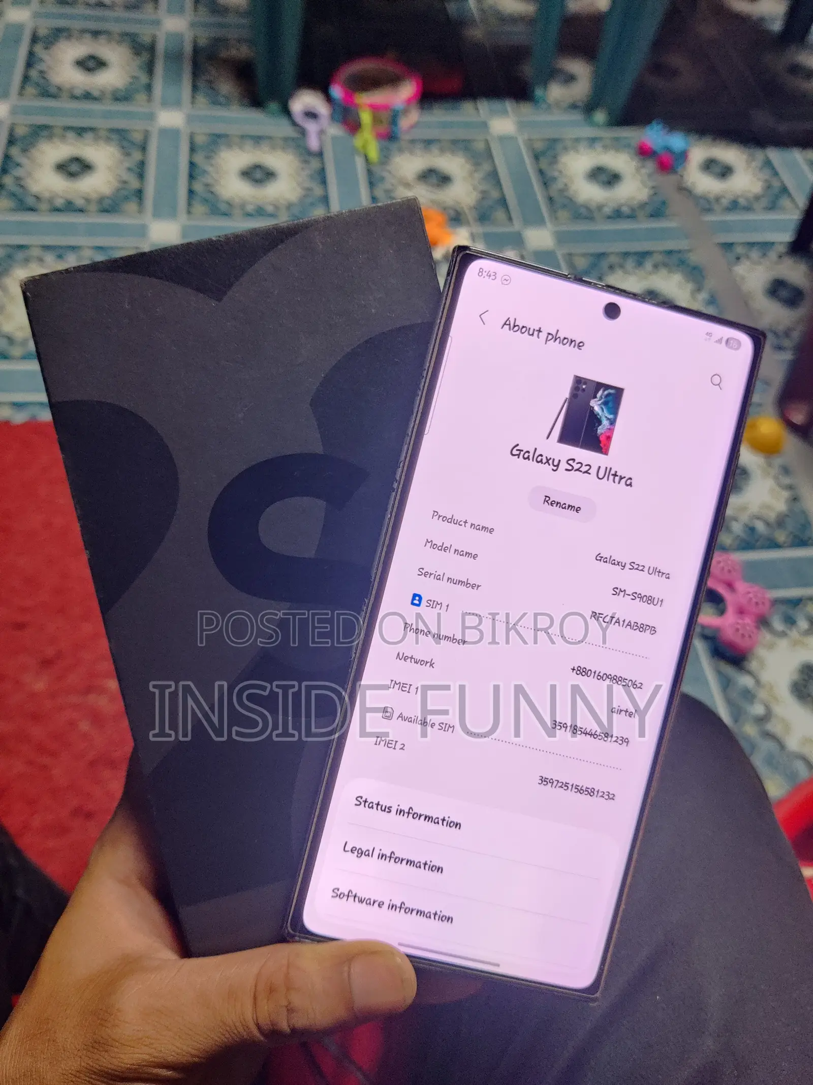 Samsung Galaxy S22 Ultra 5G 128 GB Black