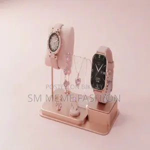 A68 Plus Smart Watch and Jewelry Combo Gift Pack for Women