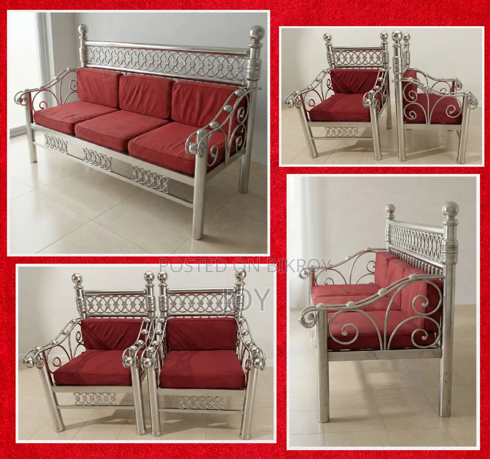 5 Seater Ss Steel Sofa For Sale | 5 Seater Stainless Steel Sofa Sale!