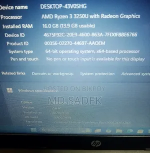 Laptop HP 15 16GB AMD Ryzen 3 HDD+SSD 128GB