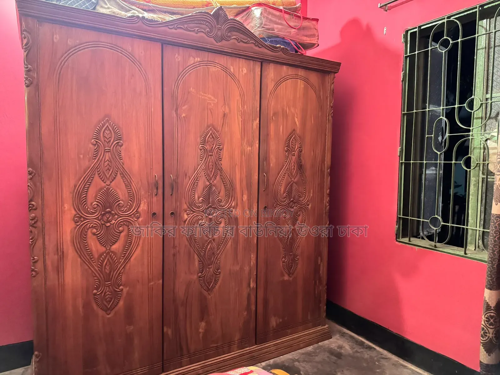 সেগুন কাঠের ৩ পাল্লা আলমারি
