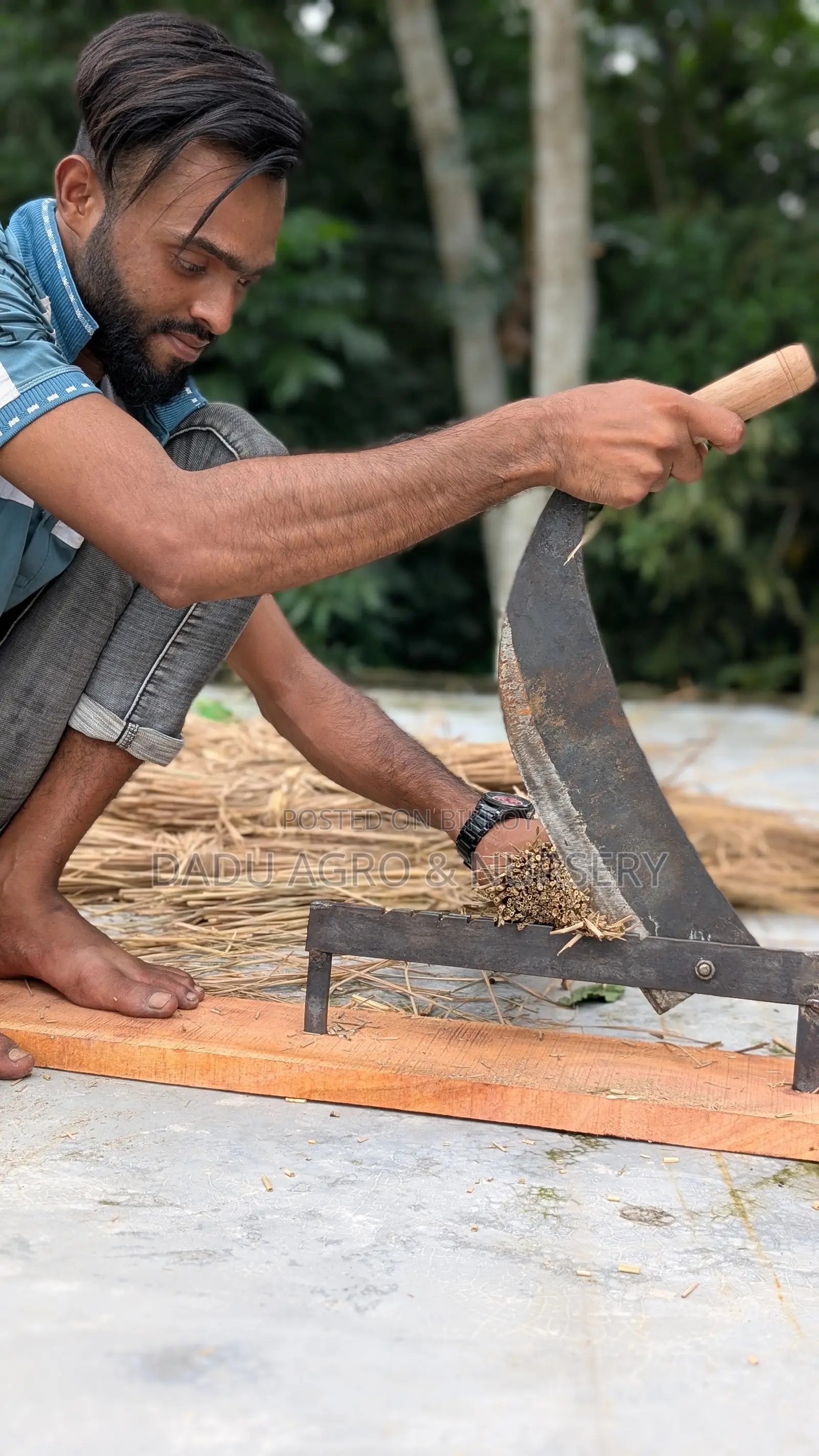 জাতি কিং ম্যানুয়াল খড় ও ঘাস কাটার মেশিন