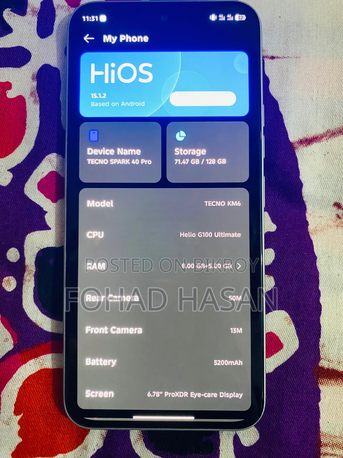Tecno Spark 40 Pro 128 GB Graphite
