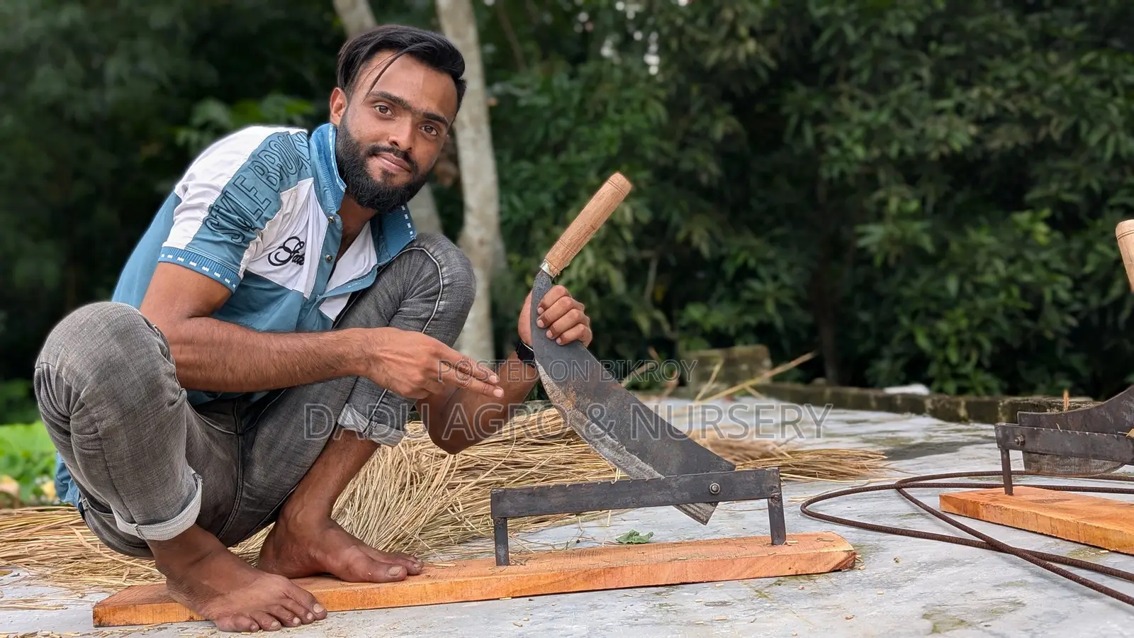 জাতি কিং ম্যানুয়াল খড় ও ঘাস কাটার মেশিন