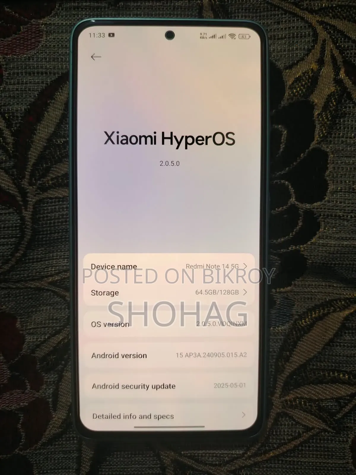 New Xiaomi Redmi Note 14 5G 256 GB White