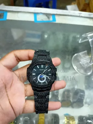 Amaiging Black Metal Finishing Full Black Watch