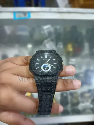 Amaiging Black Metal Finishing Full Black Watch