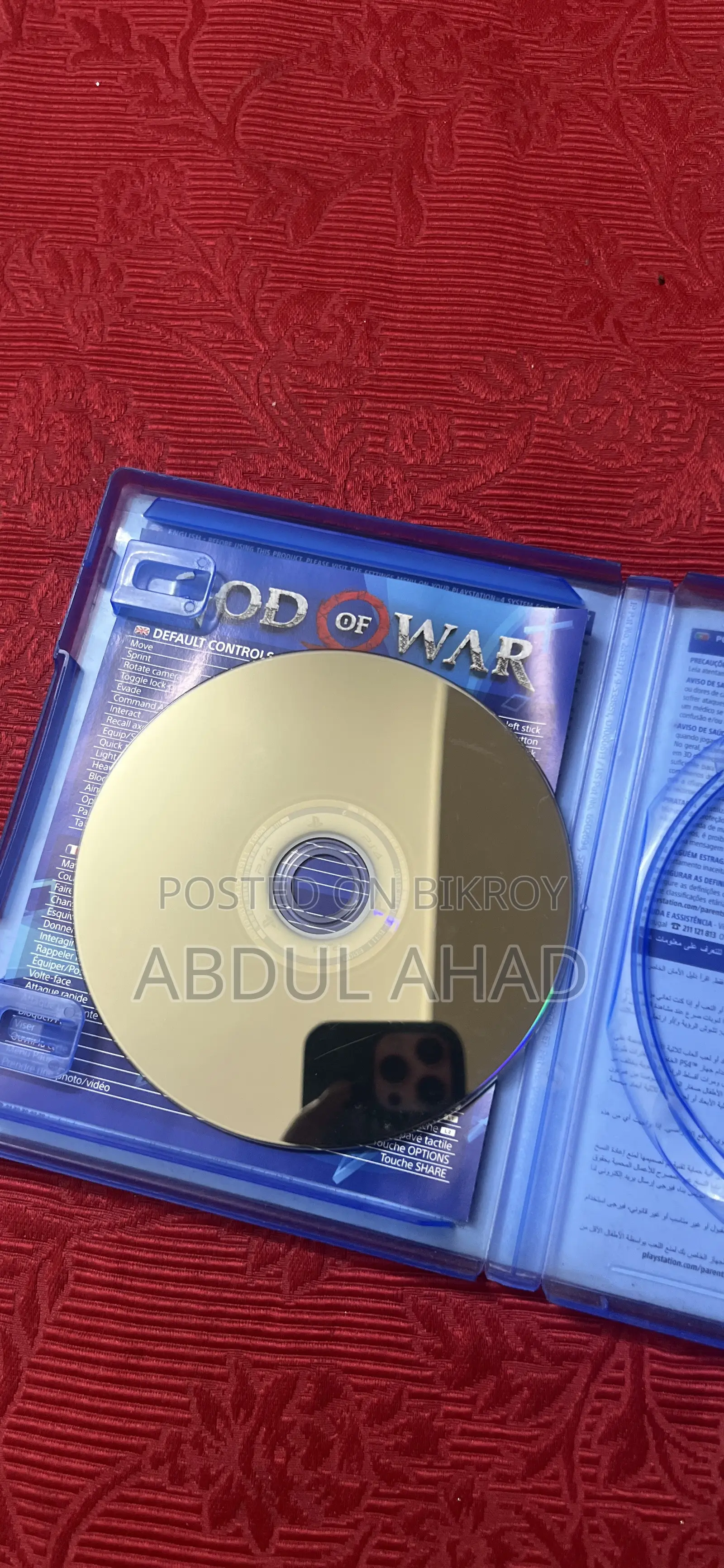 Ps4 Game God of War 2018 Model Fress No Damage