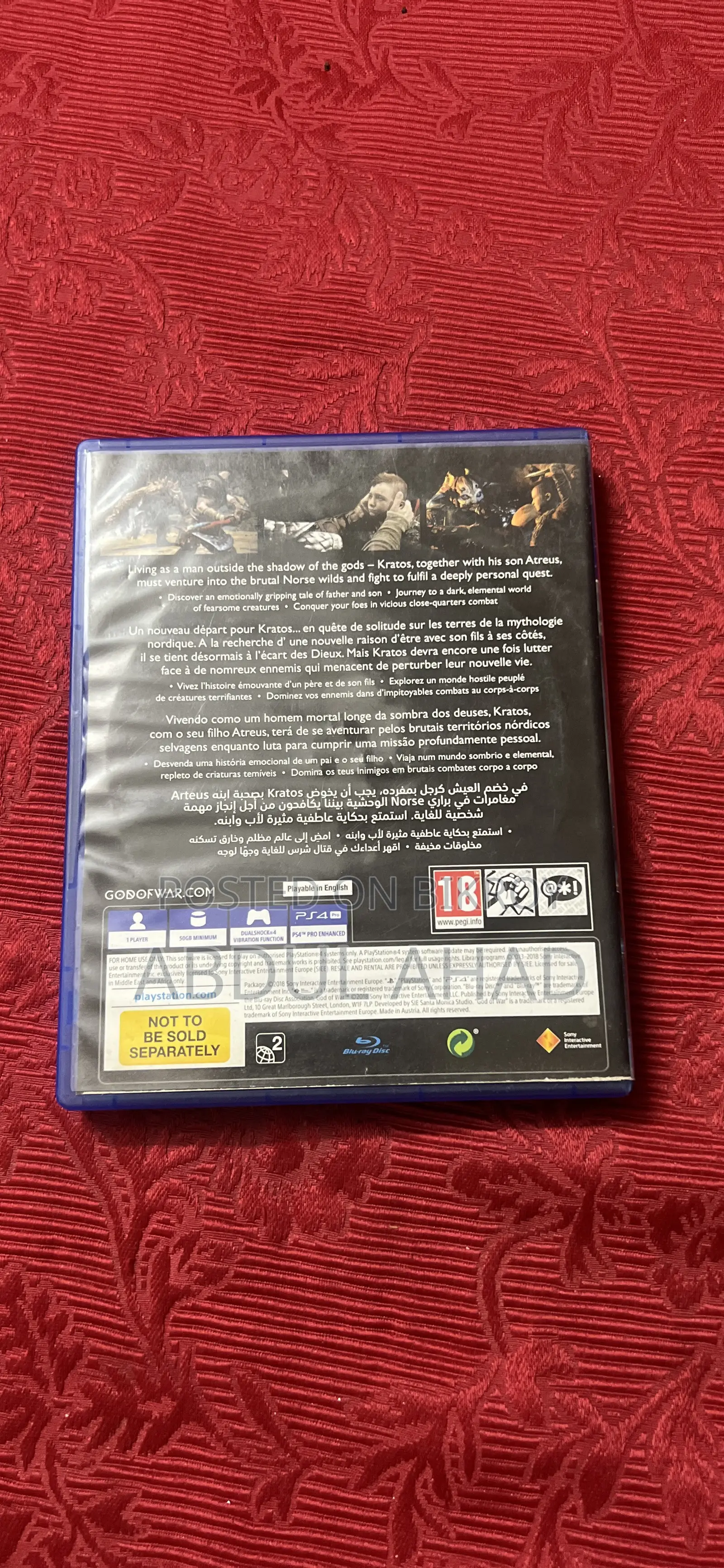 Ps4 Game God of War 2018 Model Fress No Damage