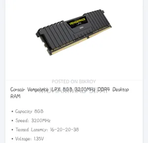 Ram 8-Gb Corsair 3200 MHz